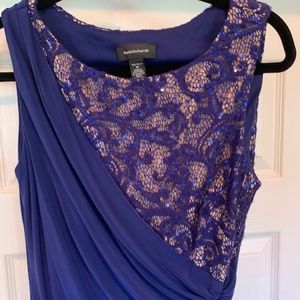 Blue Gown with Lace Detail